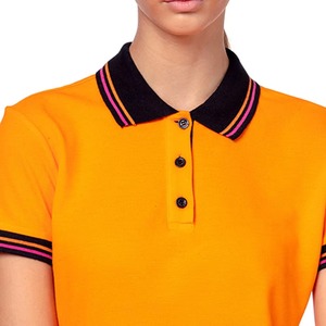 เสื้อโปโลลำลองผู้หญิงแบบเรียบง่าย เสื้อกอล์ฟแขนสั้นสั่งทำได้ เสื้อยืดเทนนิสคอปกผู้หญิงระบายอากาศได้ดี ขายส่ง รับผลิตแบบ OEM - Product Image 2