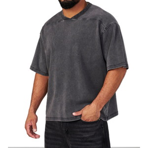 Nueva Camiseta Moderna de Moda al por Mayor con Lavado Ácido, Material Agradable para la Piel, 100% Algodón, Ropa Casual, Camiseta con Lavado Ácido - Product Image 1
