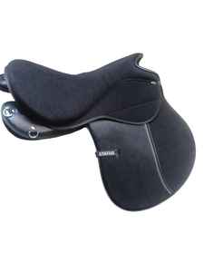 ชุดอานม้ากระโดดสังเคราะห์สีดำขนาด 14 นิ้วแบบปรับแต่งได้ พร้อมอุปกรณ์เสริม เช่น ที่วางเท้า สายรัดเอว และบังเหียน |   มีทุกขนาดให้เลือก | - Product Image 3