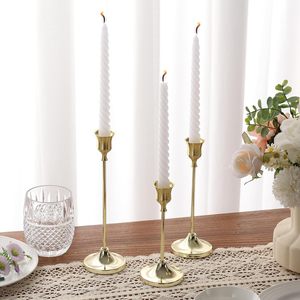 Metal Candle Stand 6PCS Metal Taper Candle Holder for Pillar Candle Candle Holder for Wedding <b>Fireplace</b> <b>Mantel</b> Housewarming Gift - Product Image 5
