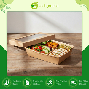 Indian Dealer of Disposable & Recyclable Kraft Paper Rectangle Biodegradable Disposable Food Packaging <b>Box</b> for Meal Delivery - Product Image 6