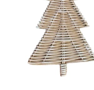 Chic Tree Table <b>Wreath</b> Ornament Rattan Decorate Christmas Tree Table <b>Wreath</b> Ornament Eco Friendly Holiday Decor Supply - Product Image 4