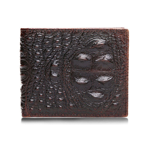Cartera Corta de Cuero Genuino Marrón para Hombre, Diseño Africano, Cierre de Botón, Ecológica, con Personalización Moderna, Porta Tarjetas de Crédito - Product Image 3