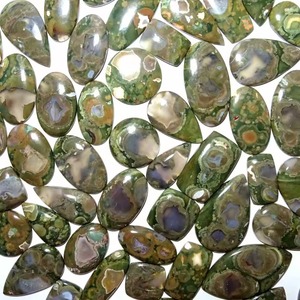 Qualité A-one, 100% naturel, Rhyolite, Quartz vert, Pierre précieuse en vrac, Cabochon lisse, Jaspe Rhyolite pour bijoux, Produit exclusif - Product Image 5