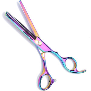 Professional Hair Cutting Pet <b>Scissors</b> Premium Stainless Steel Grooming Shears <b>Dogs</b> and Cats Haircut and Thinning Multi Color - Product Image 2