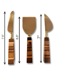 <b>Cheese</b> Tools Cutter Mini Butter Spreader Wooden Handle Stainless Steel Metal Handle <b>Cheese</b> <b>Knife</b> <b>Set</b> - Product Image 2