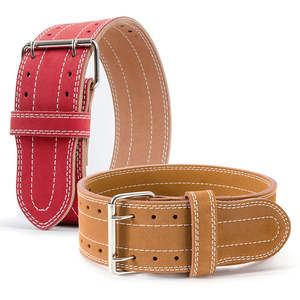 Ceintures de soutien lombaire en cuir naturel pour la musculation, personnalisables dans toutes les couleurs, avec boucle à double ardillon, vente en gros - Product Image 1