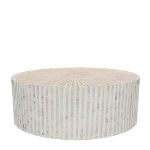 Mesa de Centro Artesanal con Incrustaciones de Madreperla, Mesa Decorativa Estilo Boho para Hogar, Hotel, Oficina, Casa de Campo, de Proveedor Indio - Product Image 2