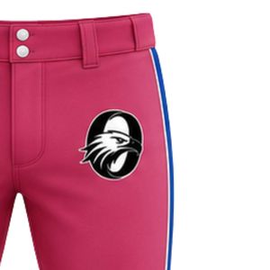 Pantalon de baseball rose avec bordure marine, longueur intégrale, uniforme d'équipe, vêtements de sport légers, entraînement, match, pratique, équipement de joueur - Product Image 4
