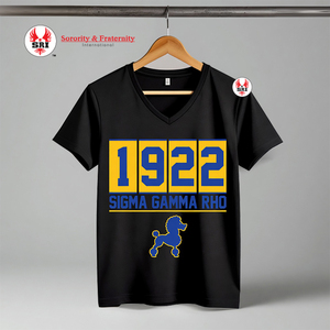 เสื้อยืดลำลองคอกลมแขนสั้นปักลายสีน้ำเงิน Sigma Gamma Rho ปี 1922 สำหรับผู้หญิง ผ้าฝ้าย 100% ทรงปกติ เป็นมิตรกับสิ่งแวดล้อม - Product Image 5