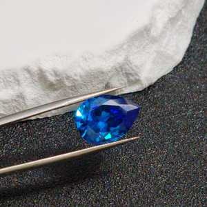 Zafiro Azul Natural en Forma de Pera, Gema Facetada, Corte Lágrima, Zafiro Suelto, Varios Tamaños, Venta al Por Mayor - Product Image 3