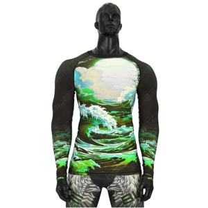Diseño de logotipo personalizado Totalmente sublimación MMA BJJ Rash Guard Set Camiseta formal de secado rápido ecológica para hombres - Product Image 3