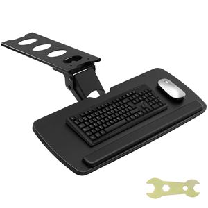 Vassoio per Tastiera da Scrivania Regolabile in Altezza e Angolazione, Grande 25x9.8 Pollici, Organizzatore Estraibile a Scorrimento K - Product Image 3