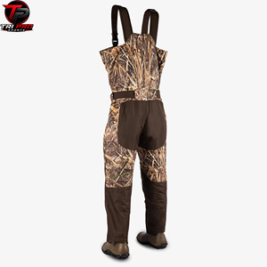 Salopette de pêche imperméable camouflage pour homme avec bottes intégrées, bas de jambe renforcé, passants pour coquilles de leurres et ceinture intégrée - Product Image 6