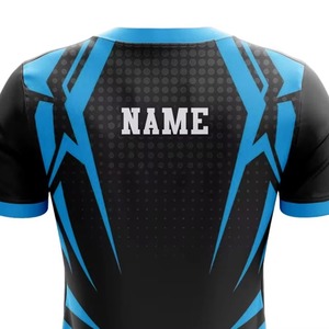 Maillot de football pour homme de haute qualité 100% polyester, personnalisable, vêtements d'entraînement à manches courtes, respirant, léger, séchage rapide - Product Image 6