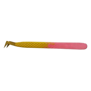 Pinzas Profesionales para Extensión de Pestañas, Color Rosa Brillante, Punta de Fibra, Diseño de Gatito, Espejo, Rectas, 90 Grados, Pinzas de Volumen - Product Image 6