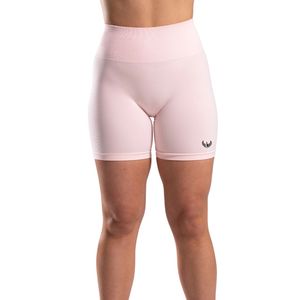 Shorts de sport taille haute sans couture rose pâle pour femme, compressifs, extensibles, pour la gym et l'entraînement - Product Image 1