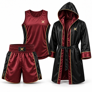 Tenues de boxe pour hommes |   Couleurs personnalisables |   Spandex/Polyester de haute qualité |   Vêtements de sport et d'arts martiaux - Product Image 1