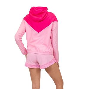 2026 Pink Color Blocking <b>Racer</b> <b>Jacket</b> Zipper Closure Windproof Sporty Style Regular Sleeve Polyester Material Spring Wear - Product Image 6