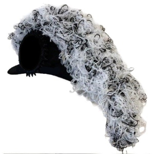 Luxury Knights Templar Chapeau White & <b>Black</b> Blend Straight <b>Feather</b> Plumes Party Use Unisex - Product Image 2