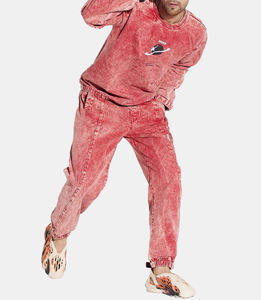 Ensemble de survêtement unisexe personnalisé, sweat-shirt à capuche et pantalon de survêtement surdimensionnés, imprimés, délavés à l'acide et à la pierre - Product Image 5