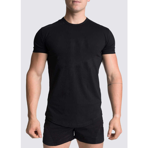 Camiseta de Manga Corta para Hombre, Color Borgoña, Cuello Redondo, Tejido de Punto, Corte Ajustado, Estilo Casual - Product Image 3