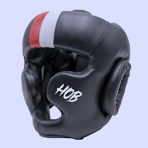 Protector de Cabeza para Boxeo HOB, Cuero PU Rojo, Unisex, Adulto, Casco Deportivo Protector, Impresión por Transferencia de Calor, Cierre de Velcro - Product Image 3