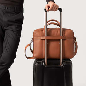 Luxury Corporate Cow Leather Messenger Laptop Briefcase for Men Flap Closure Durable Business Travel <b>Bag</b> Wholesale Manufacturer - Product Image 6