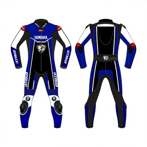 Traje de Motociclismo de Cuero Vacuno/Canguro para Hombre Ramaha, Mono de Carreras de Una Pieza, con Protección OEM CE - Product Image 1