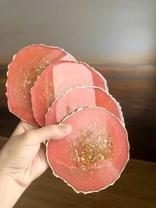 Modern Luxury Resin <b>Agate</b> <b>Coaster</b> Set Handmade Eco-Friendly Decorative Table <b>Coaster</b> Drink Mat Dining Table Coffee Table Home - Product Image 2