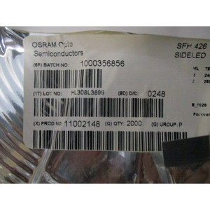 1 LOTE DE 2000 OSRAM OPTO SFH 426 SIDELED, 112230 - Equipo y Piezas de Semiconductores de Confianza de Global Legacy Semiconductor - Product Image 1