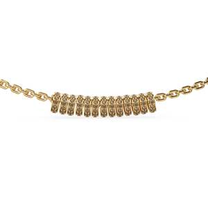 Cuentas redondas de cuarzo ahumado en oro macizo italiano de 18K, tipo Eternity, espaciador de oro macizo, cuentas espaciadoras de cuarzo marrón - Product Image 5