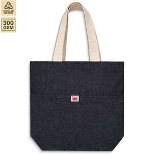 กระเป๋าช้อปปิ้งผ้าเดนิม 400 GSM ใช้ซ้ำได้ ขนาด 38x38x10 ซม. รับทำโลโก้ตามสั่ง ขายส่ง OEM แบรนด์ส่วนตัว รุ่น SS170AA - Product Image 4