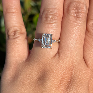IGI Certified <b>Emerald</b> Lab Grown Diamond Engagement Ring Wedding Ring 3.15Carat Yellow Gold 14k Party Gift Jewelry - Product Image 1