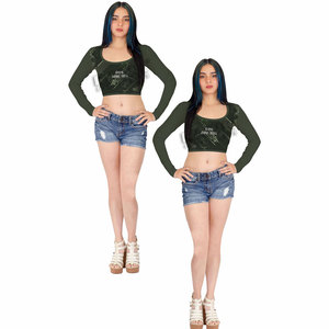 Camisetas Cortas de Moda para Mujer, de Manga Larga, para Uso en Exteriores, Fabricadas por el Mejor Fabricante - Product Image 4
