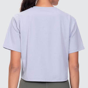 T-shirts courts ajustés pour femmes, séchage rapide, couleur et taille personnalisables, manches courtes, OEM - Product Image 2