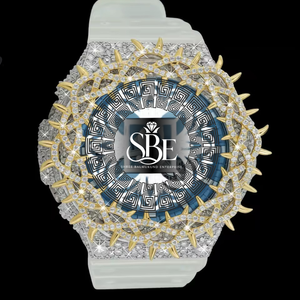 Reloj de Lujo de Acero Inoxidable con Movimiento de Cuarzo ETA y Diamantes Moissanite de Calidad de Exportación para Entusiastas de la Moda y Coleccionistas, Edición Limitada - Product Image 2