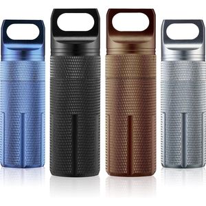 Set di 4 Portapillole Portatili a Portachiavi, Contenitori da Viaggio Impermeabili in Alluminio Ermetici, Custodie Abbinate per la Conservazione delle Pillole - Product Image 1