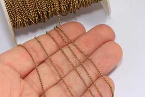 โซ่ลูกปัดทองเหลืองดิบ - ของตกแต่งบ้านสไตล์โมเดิร์นและดั้งเดิม งานฝีมือ MS รุ่น MS-wc-001 - Product Image 3