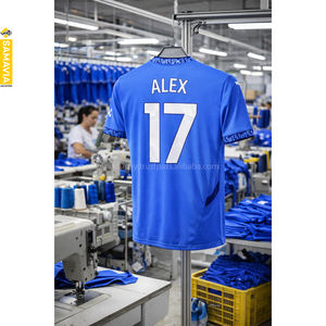 Proveedor de Camisetas de Fútbol con Transferencia Térmica Hechas a Medida |   Uniformes de Fútbol Transpirables 100% Poliéster del Equipo Samavia, Camisetas con Parte Delantera Corta - Product Image 3