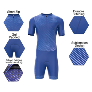 Combinaison de cyclisme et de triathlon personnalisée OEM, respirante, anti-transpiration, coupe-vent, sublimation, grande taille, écologique, recyclable, légère - Product Image 3