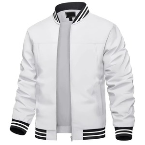 Veste de baseball universitaire pour homme, best-seller, avec manches contrastées et patchs. - Product Image 4