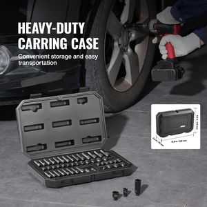 Set di chiavi a bussola a impatto da 14 pezzi, profonde, metriche 4-15mm, a 6 punte, in acciaio legato Cr-Mo, per riparazioni auto, con dimensioni facilmente leggibili, inclusa la misura 19mm - Product Image 3