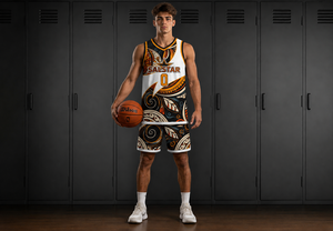 Maillot de basket-ball personnalisé pour homme, séchage rapide, 100 % polyester, impression par sublimation, col en V, sans manches, grandes tailles - Product Image 3