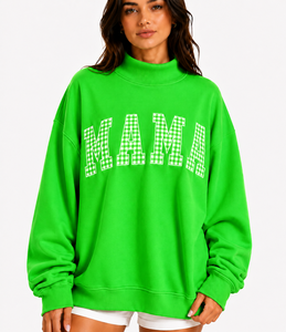 Sweat-shirt d'hiver surdimensionné à col montant personnalisé pour femmes, tendance, tissu de haute qualité, écologique, respirant - Product Image 1