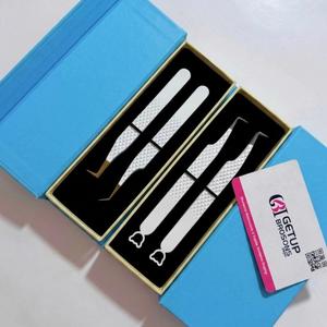 แหนบดัดขนตา GETUP BROSONS IMPEX Curve/90/Boot สีนู้ด/ขาว ปลายไฟเบอร์สีเงิน/ทอง ใช้งานได้ลื่น แม่นยำ ทนทาน ผลิตจากสแตนเลส - Product Image 1
