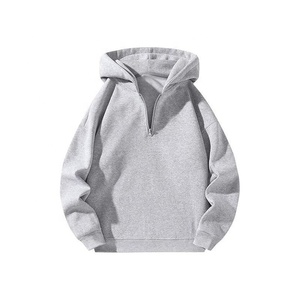 Unisex Quarter <b>Zip</b> Hoodie <b>Half</b> <b>Zip</b> Hoodie Casual Pullover Sweatshirt Custom Blank Hooded Top College Fashion Wholesale Apparel - Product Image 4