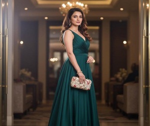 Pochette de soirée structurée indienne faite à la main en ivoire et or, brodée de fleurs, avec fermoir en métal en forme d'oiseau, pour mariage - Product Image 1