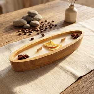 Support de bougie en bois artisanal rustique de haute qualité, écologique, avec logo personnalisé, centre de table décoratif, cadeau pour la maison, le mariage - Product Image 4