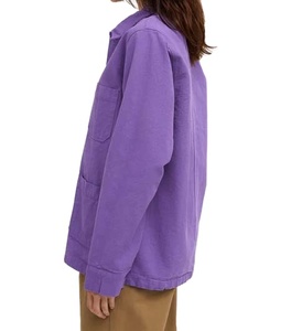 Vestes de travail vintage en toile de coton unisexe, style streetwear, avec fermeture éclair, coupe ample, pour femmes. - Product Image 4